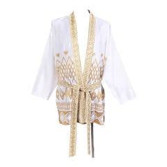 kimono versace femme|New VERSACE Belted Embroidered White Wool Blend Kimono.